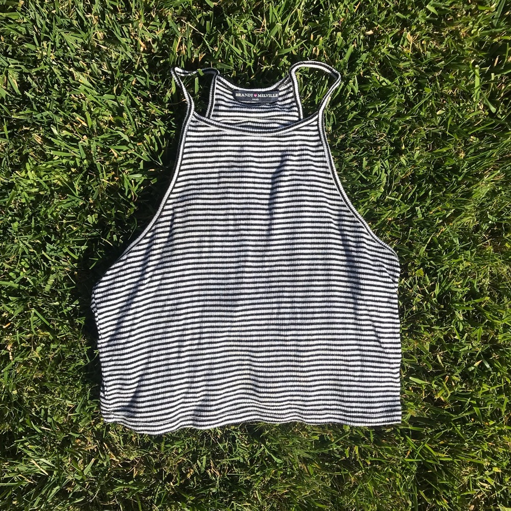 Brandy striped halter top